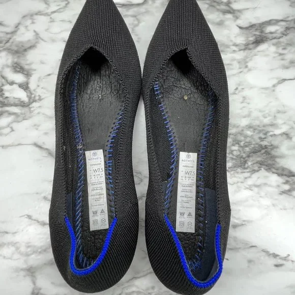 Rothy's The Classic Point Solid Shoe Flat Slip On Office Work Professional Sleek